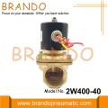 2W400-40 Válvula solenoide de latón de 1 1/2 &#39;&#39; Agua DC24V