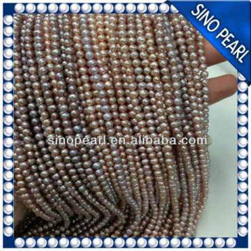 AA 4-5mm color optional near round freshwater pearl string