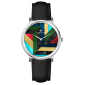 Colorful Mosaic Pearl Shell Dial Quartz Lady Watch