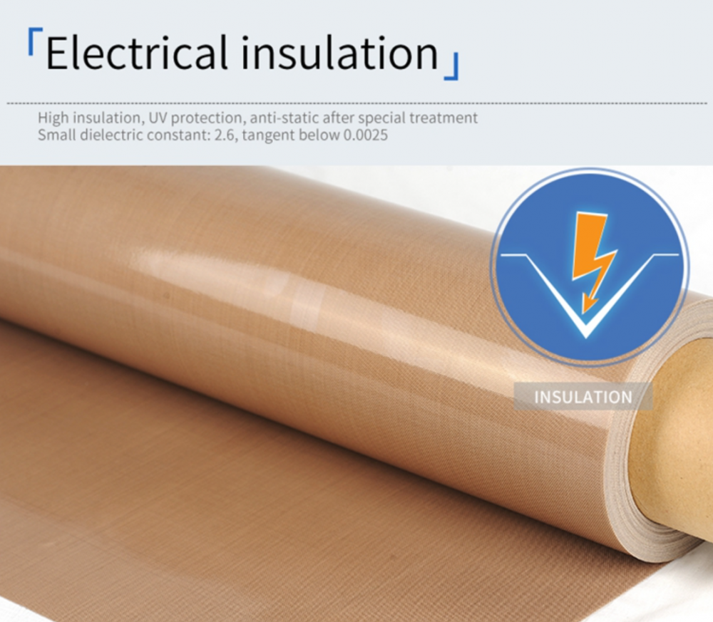 Folha de tecido de fibra de vidro revestido com PTFE