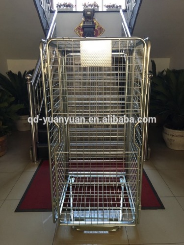 Metal nestable trolley/roll container