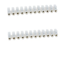 High-Quality 15A U-Style 12-Way Terminal Block with PE Material for Plastic Wire Connectors - Ideal for Low Voltage Equipment