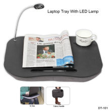 laptop cushion table tray for couch with LED Lamp