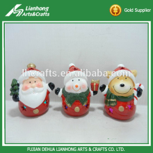 Lovely christmas snowman ornament handmade ceramic bear