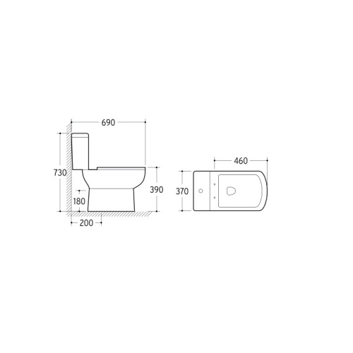 WC separato Washdown NA005