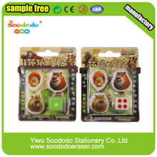 shaped and office eraser