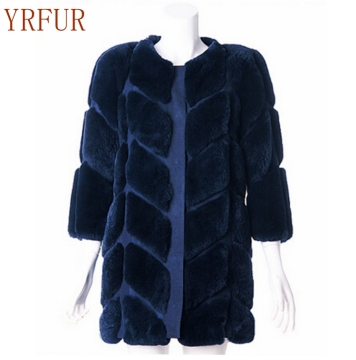 YR549 Fashionable Women Rex Rabbit Natural Fur Apparel