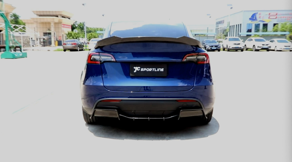 Dry Carbon Fiber Rear Trunk Spoiler for Tesla Model Y Sport Utility 4-Door 2019-2021