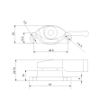 Aluminium Sliding Window Zinc Alloy Crescent Lock