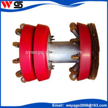 polyurethane pipeline pigs steel brush smart wheel supporting pig