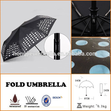 Strong compact fold umbrella with silk printing trump foldable umbrella