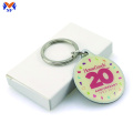 Metal printed keychain sticker keyring