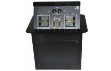 Tilt Up Tabletop Interconnect Box , Three Pin Power Desk Ou