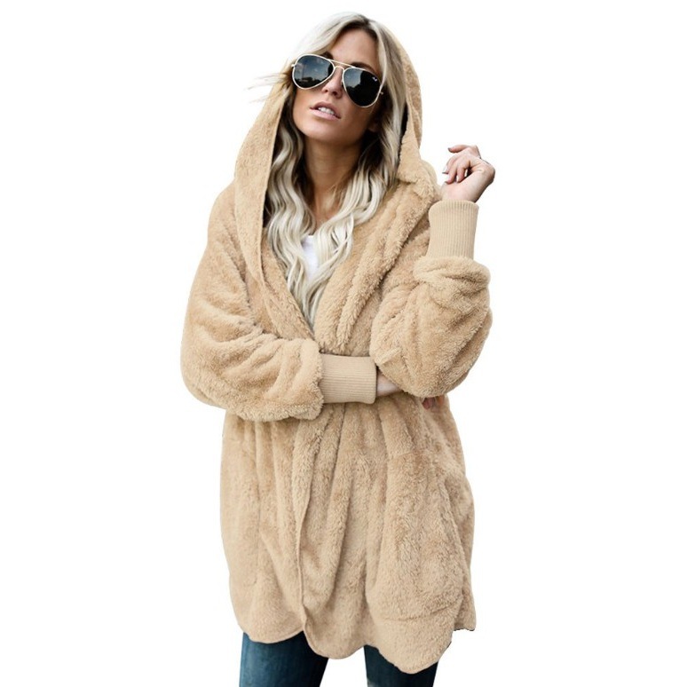 Hot style autumn/winter double flannel hooded cotton-padded coat with two sides anti-fur coat