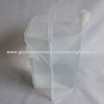 Spring water packaging plastic spout bag for water