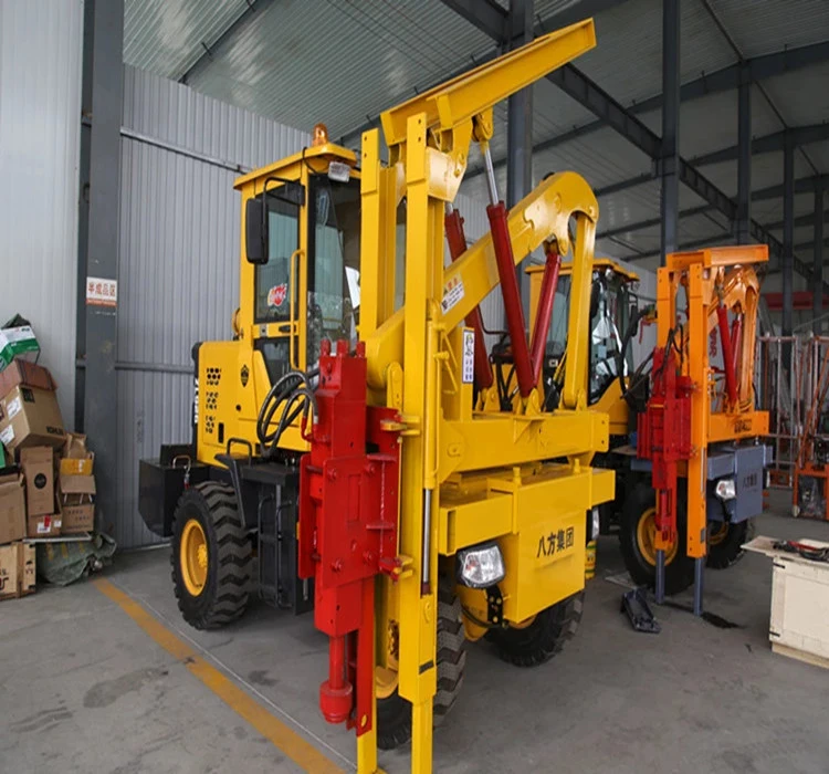 Rotary Drilling Rig Round Post Highway Guardrail Pile Driver