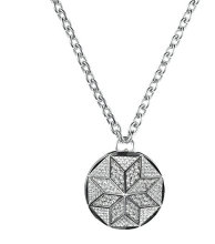 Hot sell silver jewelry pendant necklace with diamond medal