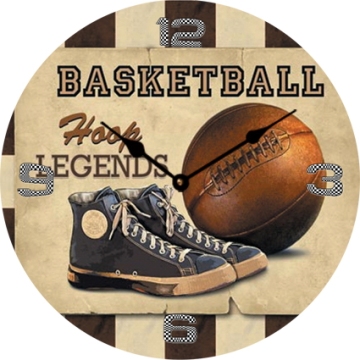 Basketball Glass Bedroom Gift Clock