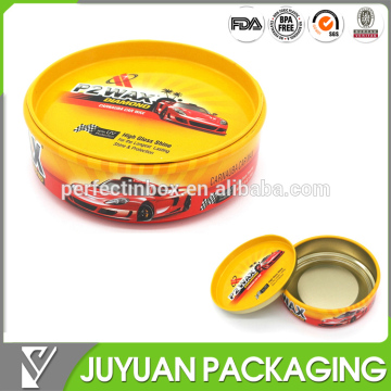 round car wax tin can ,car wax package wholesale