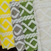 Cationic Double-sided Soft Jacquard Sherpa Fleece Fabric