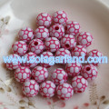 6-20MM Acrylic Plastic CCB Metalized Round Chunky Beads Charms