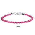 Bracelet de perle à facette en pierre authentique 3 mm Naturel Bracelet pour femmes hommes Girl ajusté à la main Bijoux de chakra en cristal de pierre de pierre à la main