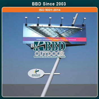 Stable construction advertising steel billboard structure frame