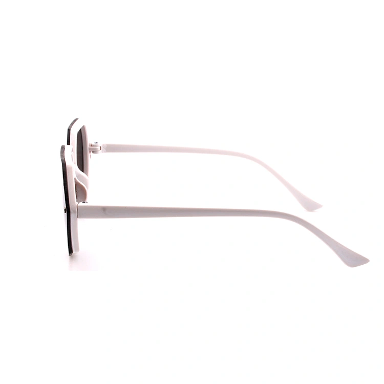 White Frame with Mirror Injection Kids Sunglasses