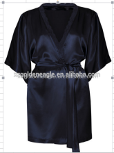 Black and Comfortable 2015 New silk Bathrobe