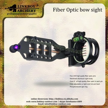 linkboy LBS5003 0.19 pins fiber optic compound bow sight for archery hunting