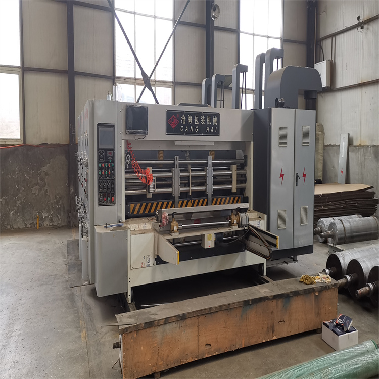 Canghai three color printing slotting machine corrugated carton machine