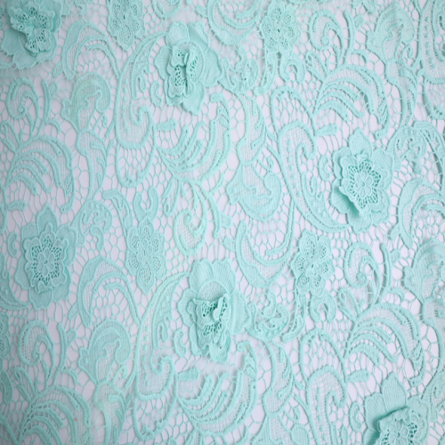 Elegante Mily Yarn 3D Flower Chemical Lace Fabric