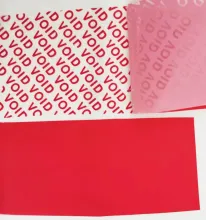 Red Total Transfer Tamper Evident Printing Material