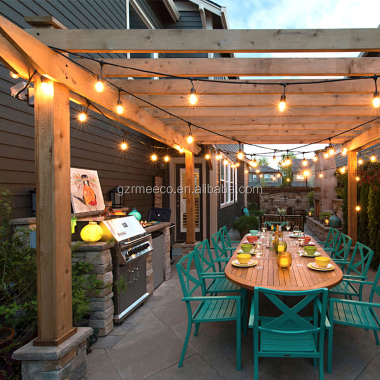 waterproof commercial grade non-suspended indoor/outdoor string lights E27 medium base sockets G40 led bulb
