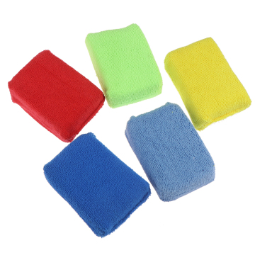 5 PCS Car Care Premium Microfiber Applicators Sponges,Cloths,Microfibre Hand Wax Polishing Detailing Pad