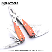 Popular style design multi tool with pliers in color wood handle