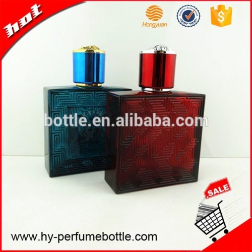 Cosmetic square Eau De toilette spray bottle branded perfumes for men 100ml
