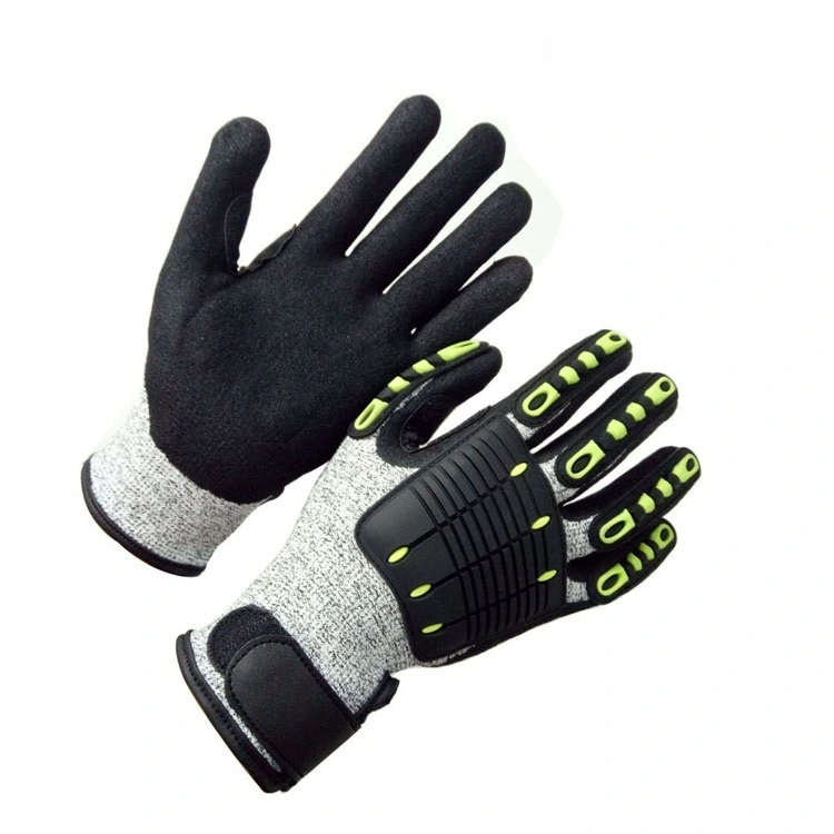 Hand Safety Anti-Cut Construction Gloves PU Coated Cut Resistant Work Gloves