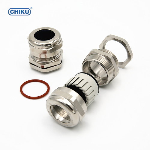 Waterproof metal nickel plated brass cable gland M25