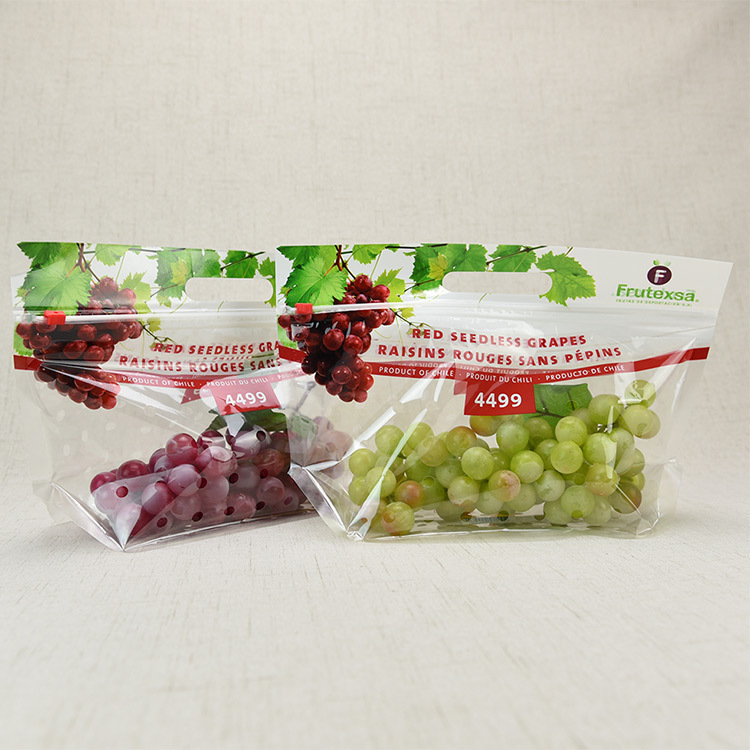 Hot Sale Transparent Plastic Bag Fruit And Vegetable Pouch Bags Fresh Keeping Packaging Bag With Hole
