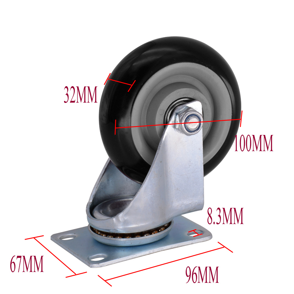 4 Inch Swivel Pvc Caster