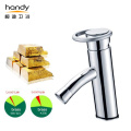 Round handle basin hot and cold water faucet