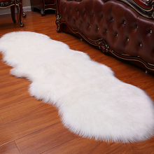 Amazon most popular Bed room washable white synthetic faux fur carpet rug