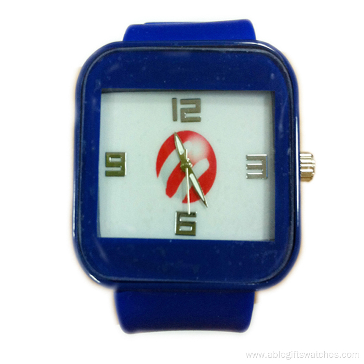 silicone waterproof of sports quartz watch