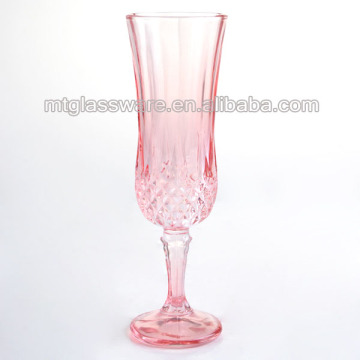 hotsale colorful crystal champagne flute glass candle holder