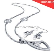 Polished natural fashion jewelry set ,silver bridal jewelry set paypal