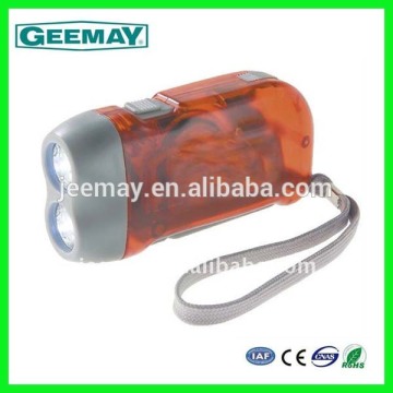 Portable plastic hand pressing led dynamo working light