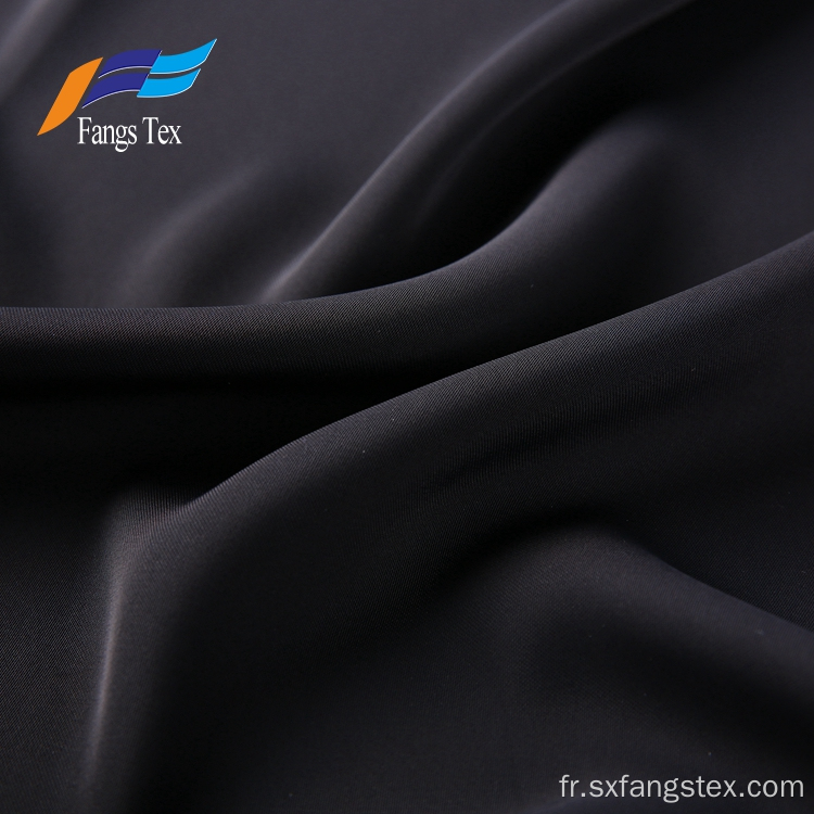 Polyester Fursan Satin Tissu Abaya Arabe Noir Formel