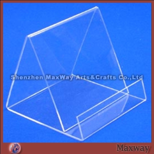 Trianglar Transparent Perspex/plexiglass Brochure/Book/Memo Display Holder/Stand