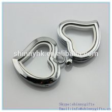 stainless steel box locket pendant necklaces with heart shape